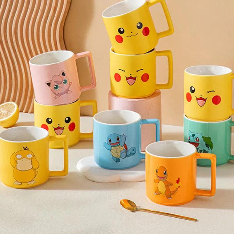 Pokemon Mug Pikachu Charmander Squirtle Psyduck Cartoon Children Creative Water Cup Cute Ceramic Tableware Birthday Gifts - petguardiansupplies