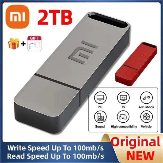 Xiaomi 2TB USB3.0 Metal Flash Drives Memory 1TB 512GB 256GB 128GB 64GB 32GB Waterproof Usb Stick High Speed OTG Pen Drive For PC - petguardiansupplies