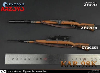 ZYTOYS ZY2015-ZY2019 1/6 Sniper Rifle 98K Type 99 M1 Garand NO4MKI M1891 Gun Model Scene Props Fit 12'' Soldier Action Figure - petguardiansupplies