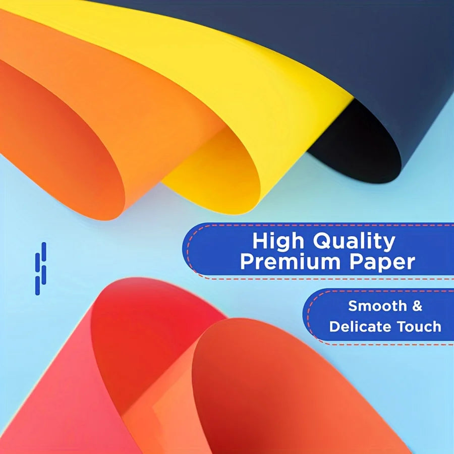 100 sheets of color A4 paper, DIY craft origami, for color printing paper, DIY arts and crafts paper cutting - petguardiansupplies