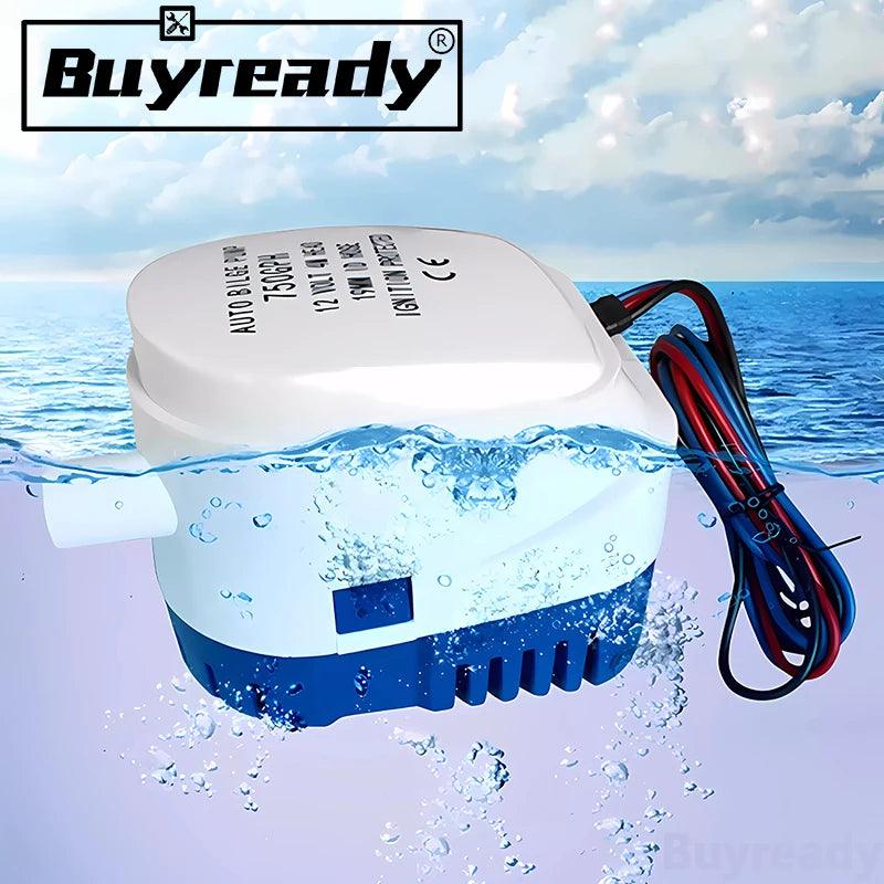 12V 24V 110V 220V 750GPH 1100GPH Automatic Boat Bilge Pump Auto Float Switch DC Submersible Electric Water Pump 12 24 V 220 Volt - petguardiansupplies