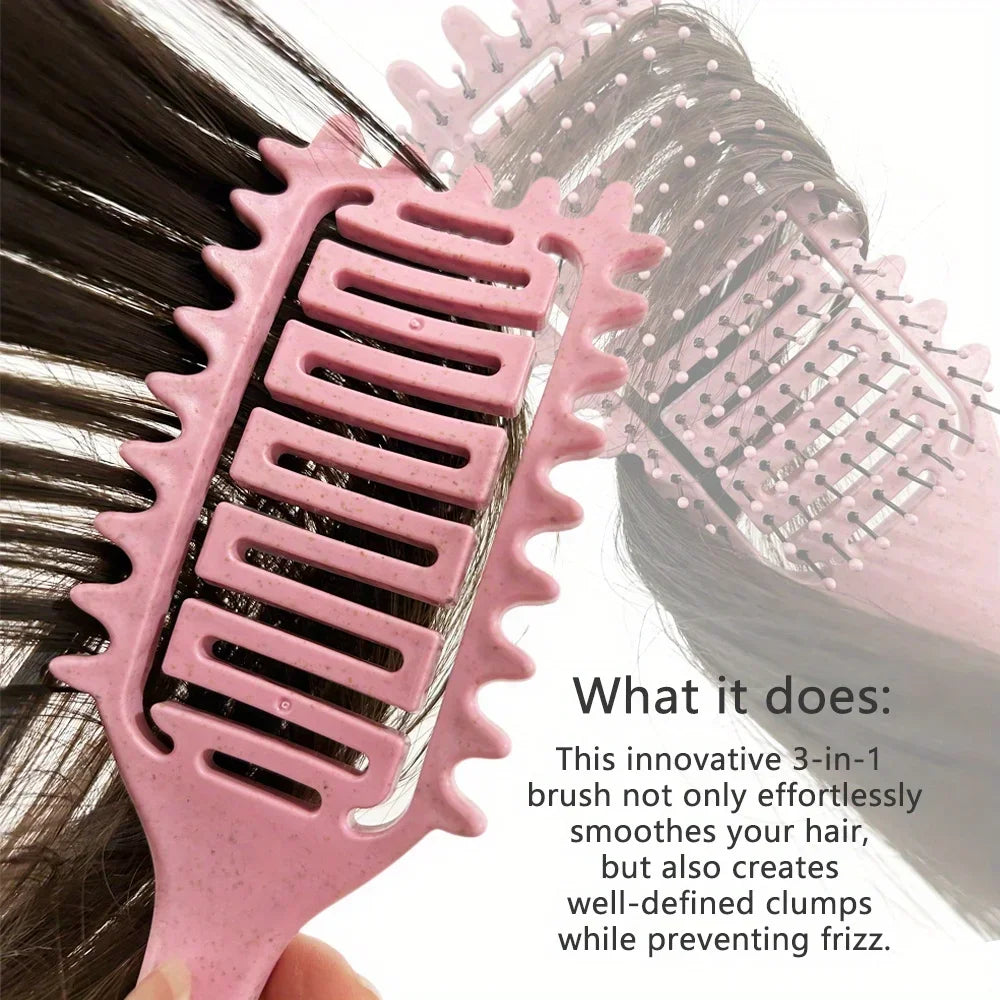 3 in 1 Hair Curler Styling Brush Detangling Hair Brush Hair Styling Tools - petguardiansupplies