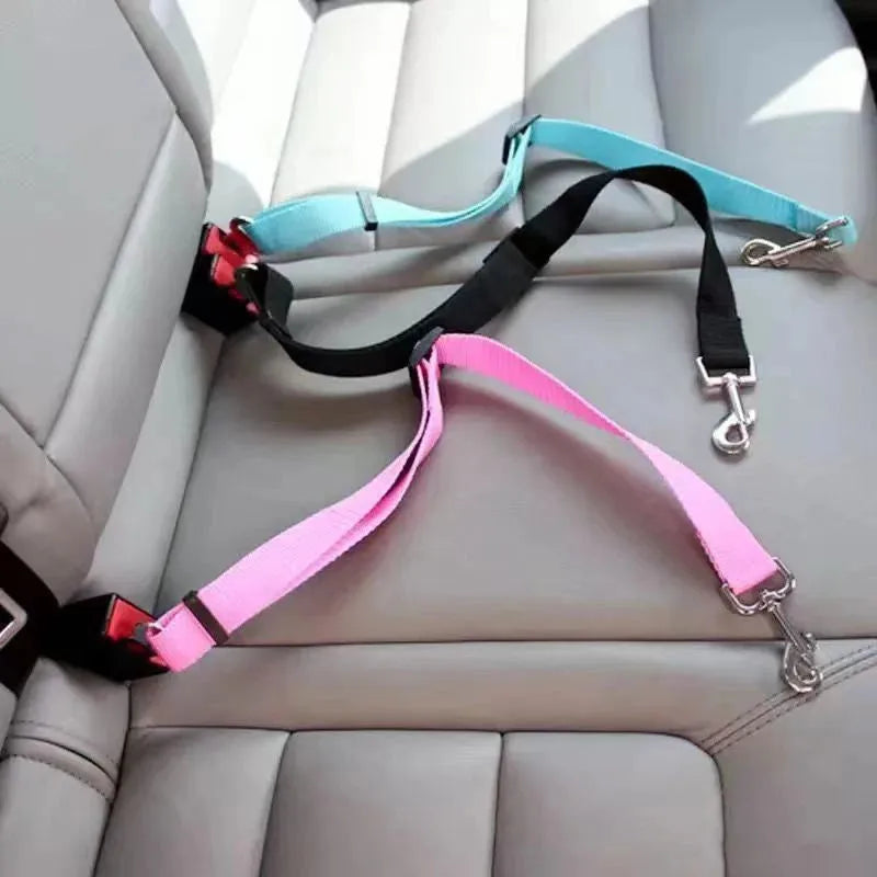 Dog Car Seat Belt Safety Protector Travel Pets Accessories Dog Leash Collar Breakaway Solid Car Harness Pet Car Seat Belts - petguardiansupplies