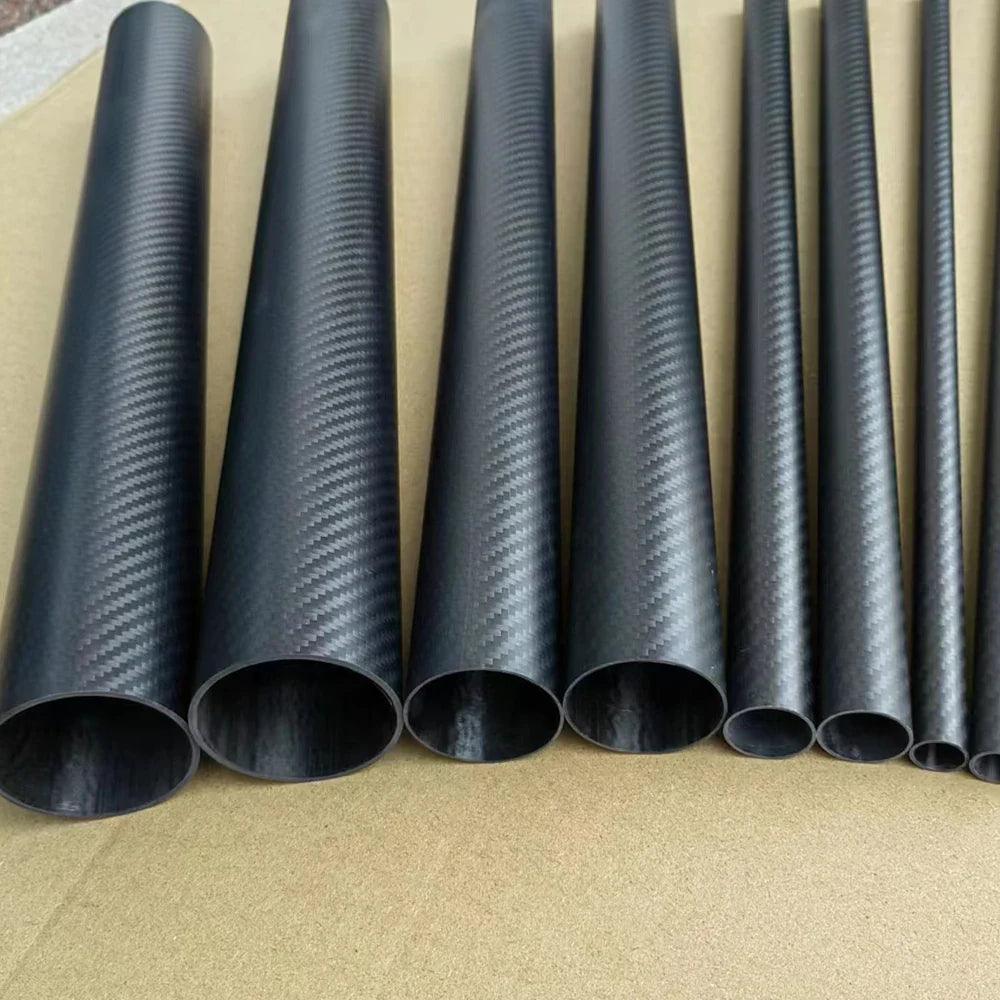 1PCS Twill Matte 3K Carbon fiber circular tube Length 500mm high hardness OD 8mm 10mm 12mm 16mm 20mm 25mm 30mm - petguardiansupplies