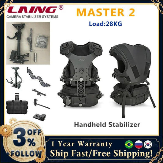 LAING MASTER 2 28KG Weight Bear Carbon Fiber Video Camcorder Steadicam Stabilizer Steadycam Photography Vest Dual Support Arm - petguardiansupplies