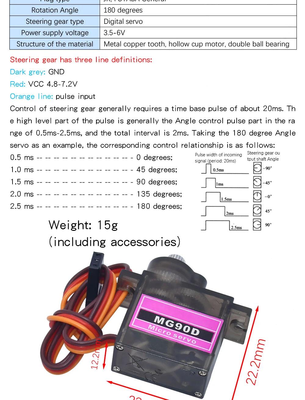 13KG 15KG Servos Digital MG995 MG996 Servo Metal Gear for Futaba JR Car RC Model Helicopter Boat For Arduino UNO diy - petguardiansupplies