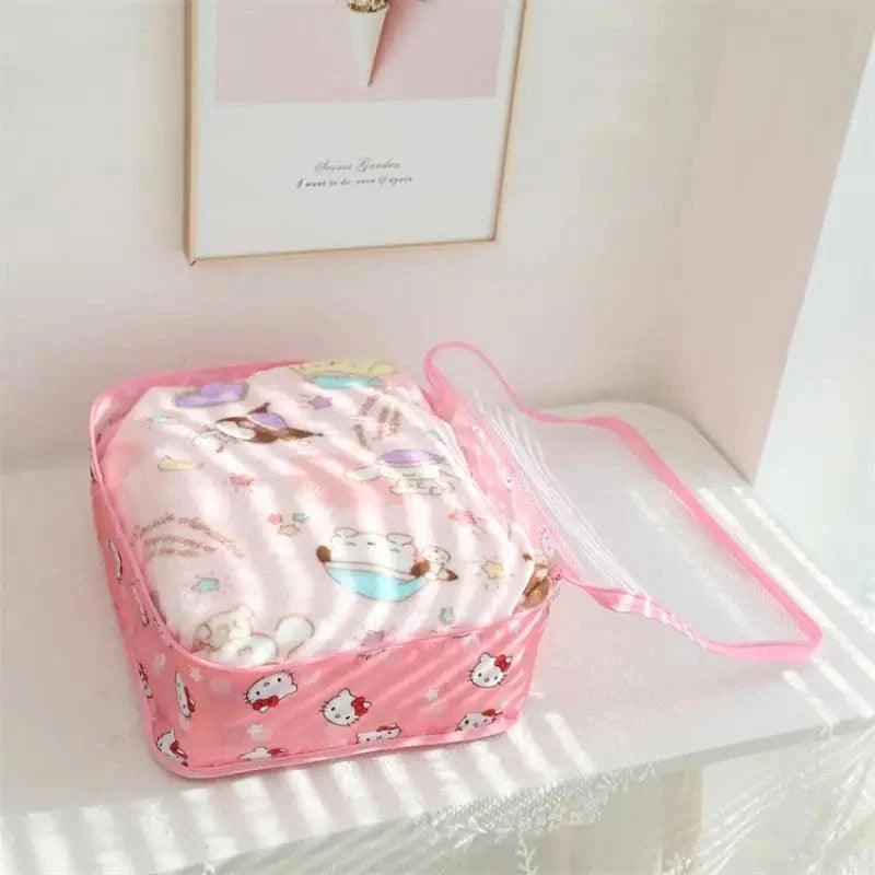 Kawaii Sanrio Hello Kitty Kuromi Portable Luggage Storage Bag Sorting Clothes Travel Bag 6 Pcs Set Combination Miscellaneous Bag - petguardiansupplies