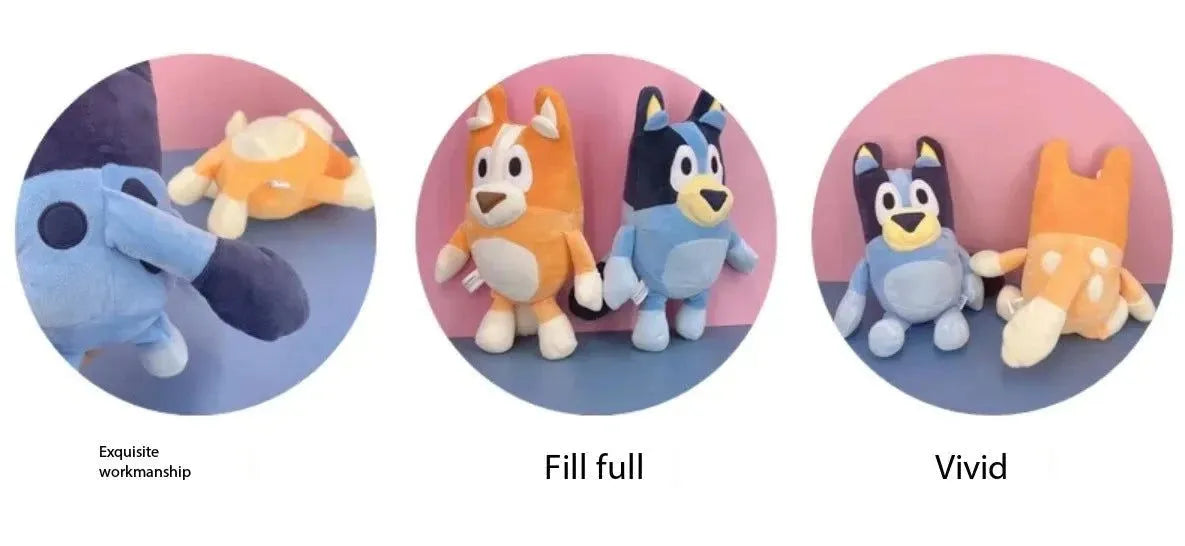 28cm 17cm Bluey Family Plush Toys Cute Simulation Pet Dog Patrol Bingo Sister Kawai Plush Children's Toy Doll Birthday Gift Toy - petguardiansupplies