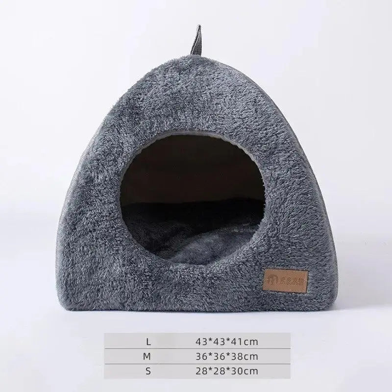 New Triangle Cat Nest Closed Cat House Pet Nest Warm and Thickened Deep Sleep Dog Nest Pet Supplies Closed Cat bed cat tents - petguardiansupplies