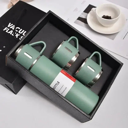 500ML 304 Stainless Steel Vacuum Insulated Bottle Gift Set Office Business Coffee Mug Stainless Steel Water Bottle with Straw - petguardiansupplies