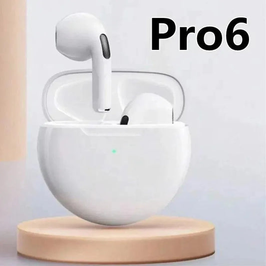 Pro 6 TWS Bluetooth Earphones for iPhone Wireless Bluetooth Headset Noise Cancelling Earbuds with Mic Pro6 Wireless Headphones - petguardiansupplies