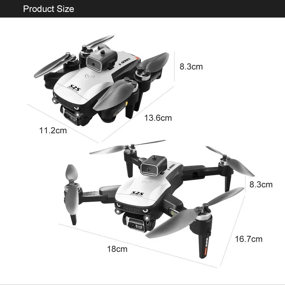 2024 New S2S RC Drone 8K HD Professional Dual Camera Brushless Motor Obstacle Avoidance Smart Aircraft Foldable Quadcopter Toys - petguardiansupplies