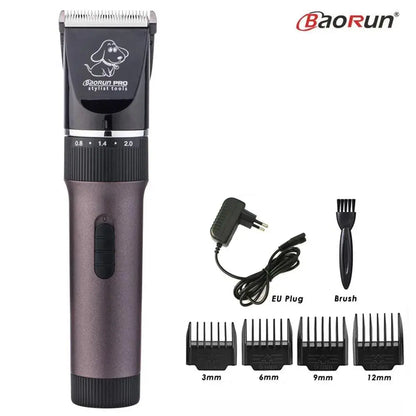 BaoRun P6 Professional Dog Hair Trimmer Rechargeable Pet Cat Grooming Clipper Shaver Low-noise Electric Cutters Haircut Machine - petguardiansupplies