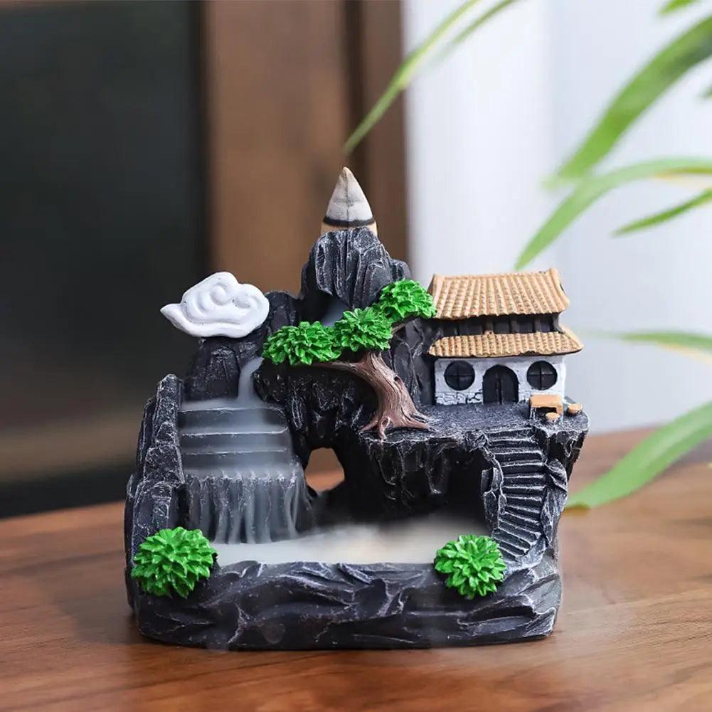 Creative Home Decorations Windproof Backflow Incense Burner Desktop Ornaments Indoor Incense Fountain&Candlestick - petguardiansupplies