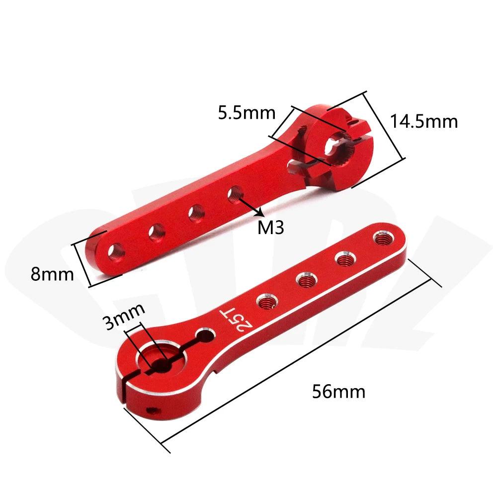 25T Metal Servo Arm One-way Swing Arm Heightened and Lengthened for 1/10 RC Boat SCX10 HSP TRX4 30-100CC Light Truck Aircraft - petguardiansupplies