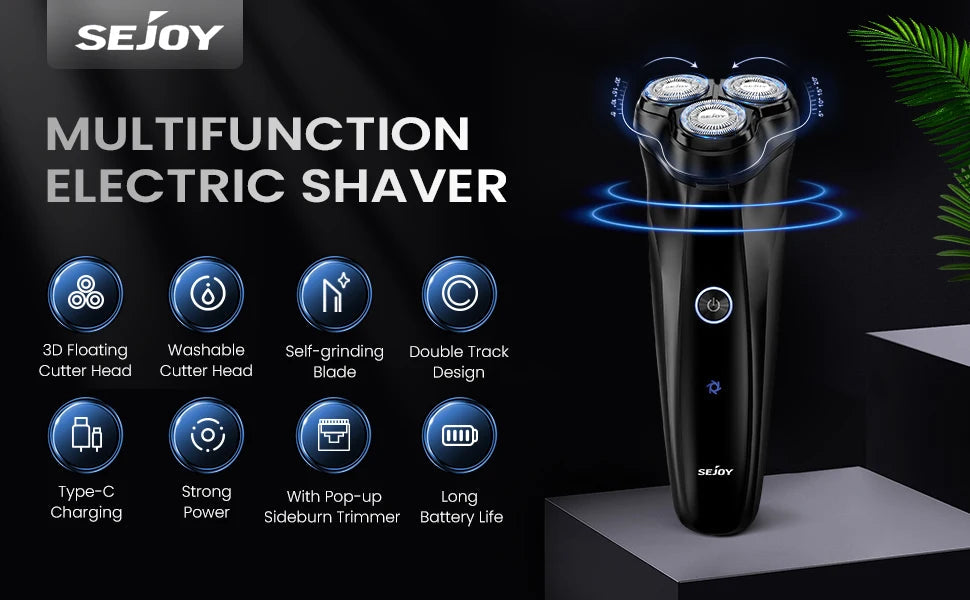 Men's Electric Shaver Beard Trimmer USB Rechargable Hair Cutting Machine - petguardiansupplies