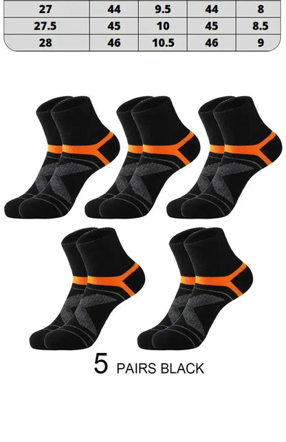 3/5/10/20 Pairs Lot Men's Socks Black Sports Socks Casual Run Autumn Winter High Quality Breathable Male Socks - petguardiansupplies