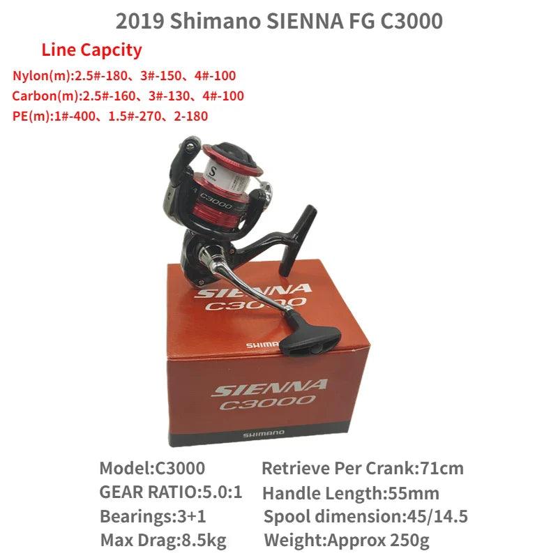 2019 SHIMANO SIENNA FG 500 1000 2000 2500 2500HG C3000 4000 Spining Fishing Reel - petguardiansupplies