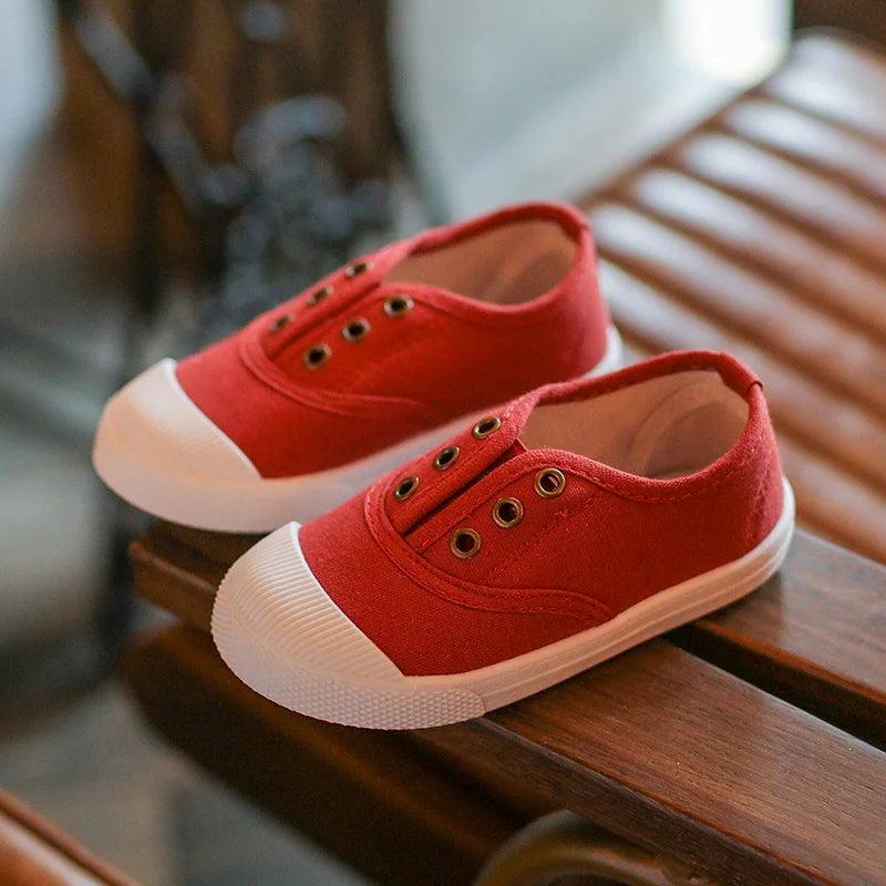 New Spring Summer Kids Shoes For Boys Girls Insole 13.5-18CM Candy Color Children Casual Canvas Sneakers Soft Fashion Sneakers - petguardiansupplies