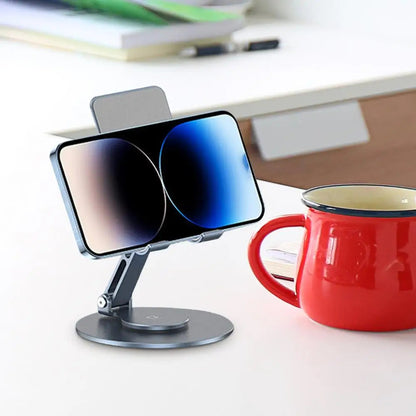 Desk Phone Holder Aluminum Alloy Foldable Mobile Phone Desktop Holder Anti Slip Phone Holder Cradle Dock Thick Case Stand For - petguardiansupplies