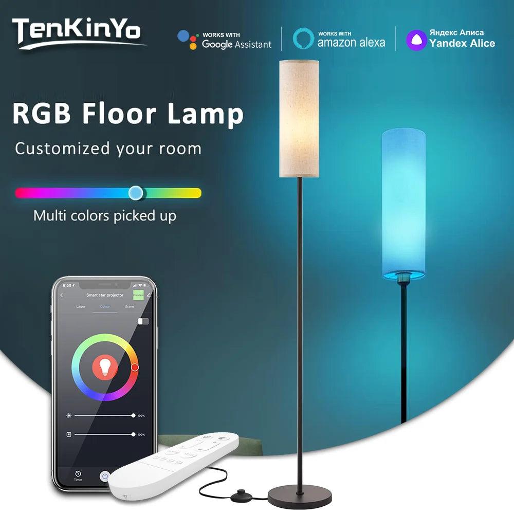 Illusion Floor Lamp Splicing Intelligent APP Voice Remote Control Atmosphere Indoor Wall Corner Graffiti LED Minimalist Lamp - petguardiansupplies