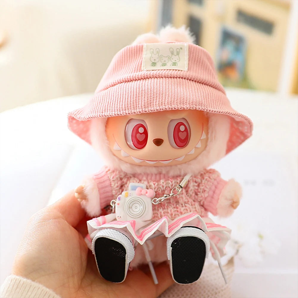 Labbubu Mini Doll Clothes Outfit Soft Knitted Sweater Suit Toy Gifts - petguardiansupplies