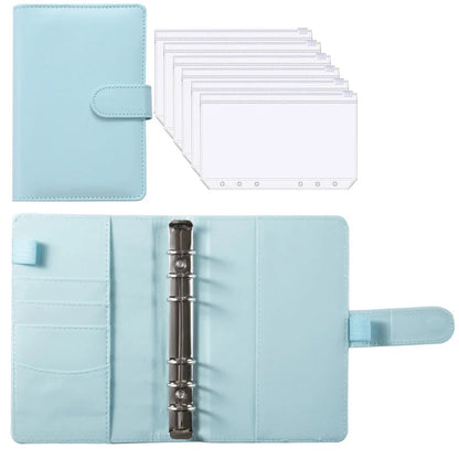 2024 A6 PU Leather Budget Binder Notebook Cash Envelopes System Set,with Binder Pockets for Money Budget Saving Bill Organizer - petguardiansupplies