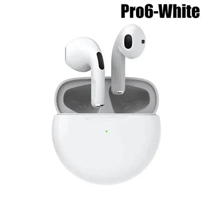 Pro 6 TWS Bluetooth Earphones for iPhone Wireless Bluetooth Headset Noise Cancelling Earbuds with Mic Pro6 Wireless Headphones - petguardiansupplies