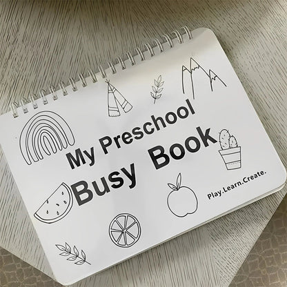 My Preschool Busy Book Montessori Busy Book Early Educational Learning Toys for Toddlers Birthday Christmas Gifts for Kids - petguardiansupplies