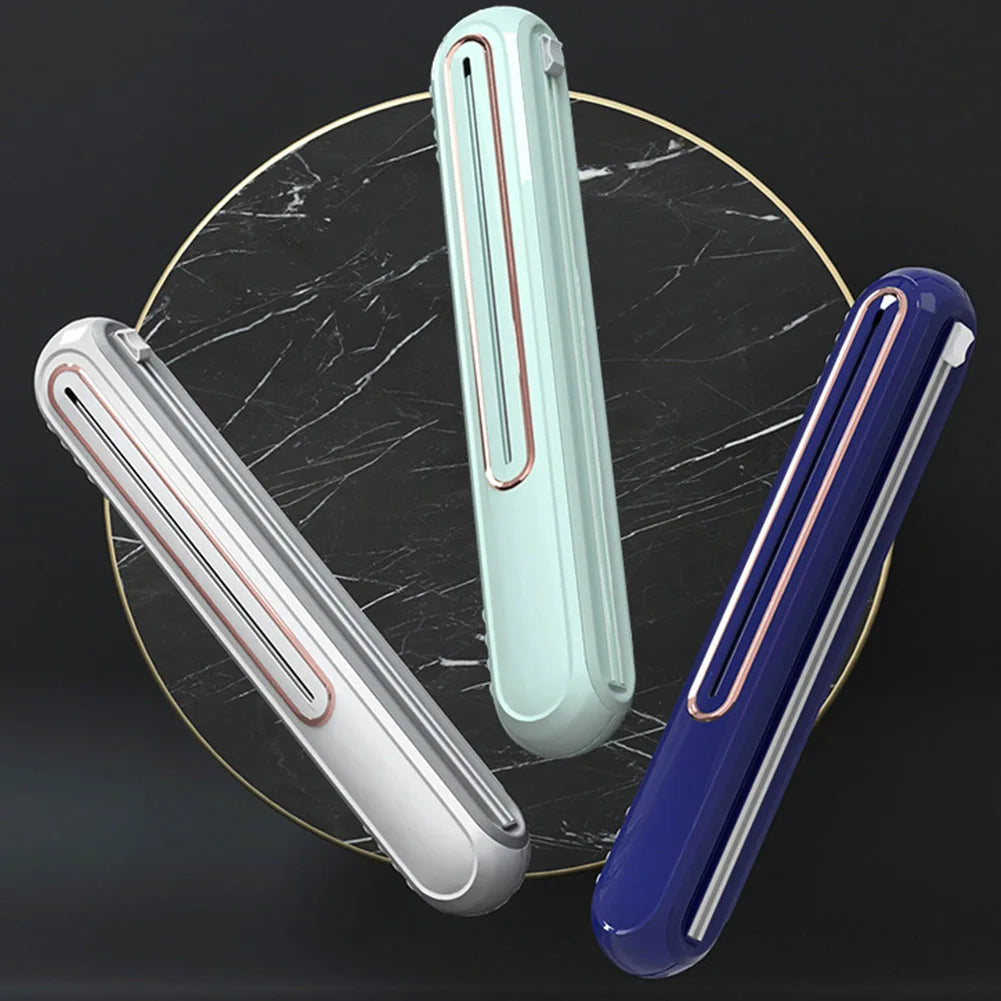 Plastic Wrap Dispenser Magnetic Refillable Food Cling Film Dispenser with Slide Cutter Aluminum Foil Dispenser Kitchen Supplies - petguardiansupplies