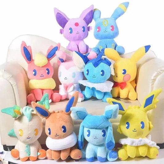 Pokemon Eevee Evolution Peluche Plush Toy Flareon Vaporeon Espeon Umbreon Leafeon Sylveon Pikachu Stuffed Doll Kid Xmas Gift - petguardiansupplies