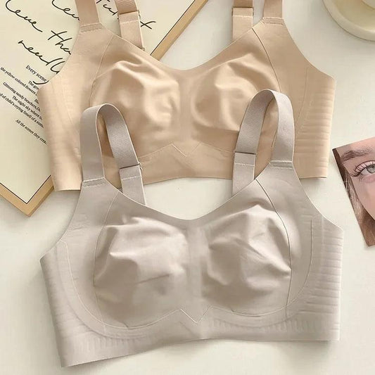 Rabbit Ear Cup Seamless Lifted Bras Summer Thin High Support Minimized Side Breasts Prevent Sagging Soft Support Bra - petguardiansupplies