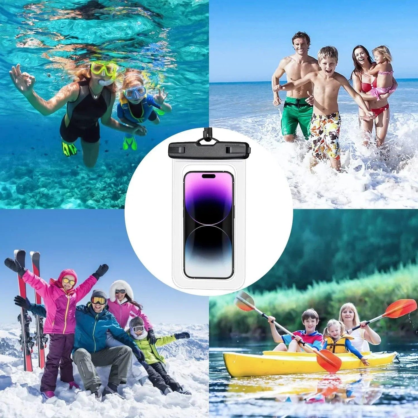 Waterproof Phone Case Swimming Water Proof Bag Universal Underwater Protector Pouch Cover For iPhone Samsung below 6.7" Phone - petguardiansupplies