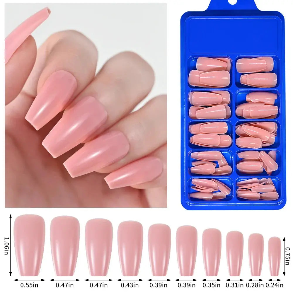 PINK Artificial Finger Nail Set-8