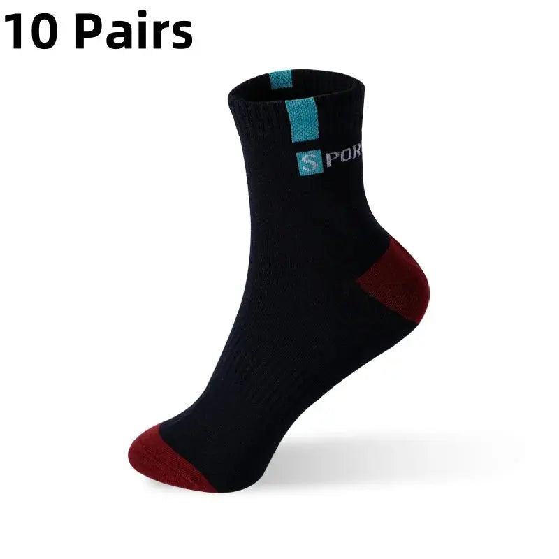 5/10 Pairs Men Bamboo Fiber Autumn Winter Men Socks Breathable Cotton Sports Sock Breathable Deodorant Business Socks Size 37-43 - petguardiansupplies