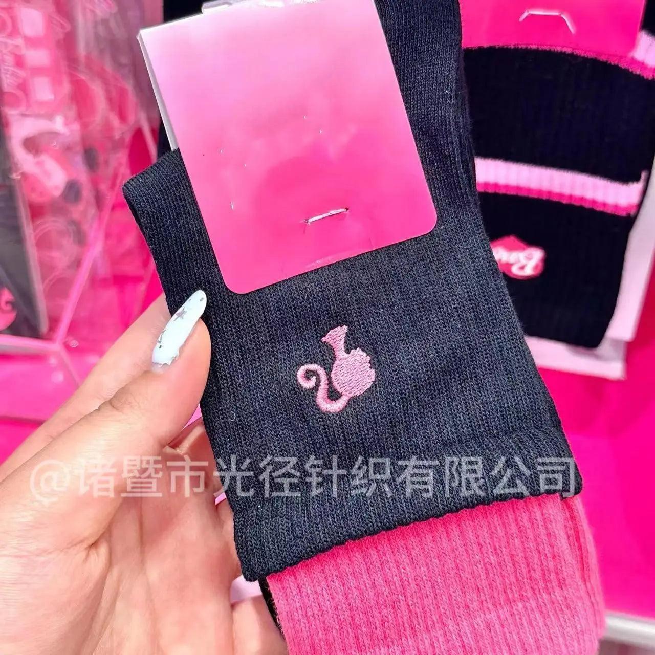 Kawali Anime Barbie Home Floor Socks Pink Fashion Sweet Warm Soft Comfortable Ins Cute Girls Gift Birthday Gift For Girlfriend - petguardiansupplies