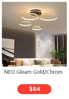 NEO Gleam Modern Led Ceiling Lihgts For Living Room Study room Bedroom Smart Home Alexa Ceiling Lamp fixtures Gold/Black Finish - petguardiansupplies