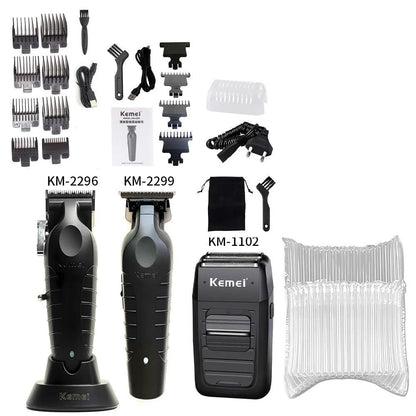 Kemei KM-2296 KM-2299 KM-1102 Hair Clipper Kit Men's Electric Shaver Hair Trimmer Machine Professional Hair Cutting Machine - petguardiansupplies