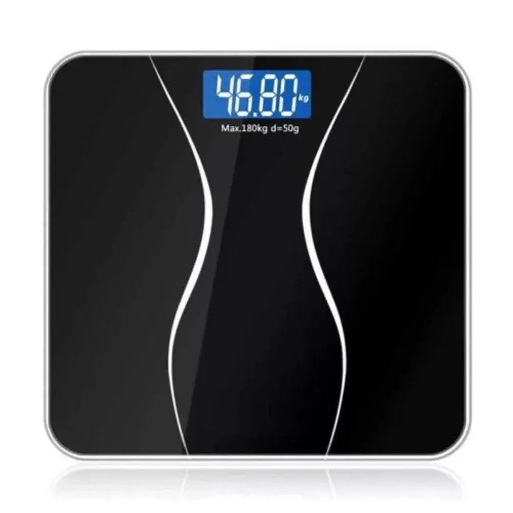 Digital Bathroom Scales 180KG Body Weight Weighing Scale LCD Electronic Black - petguardiansupplies