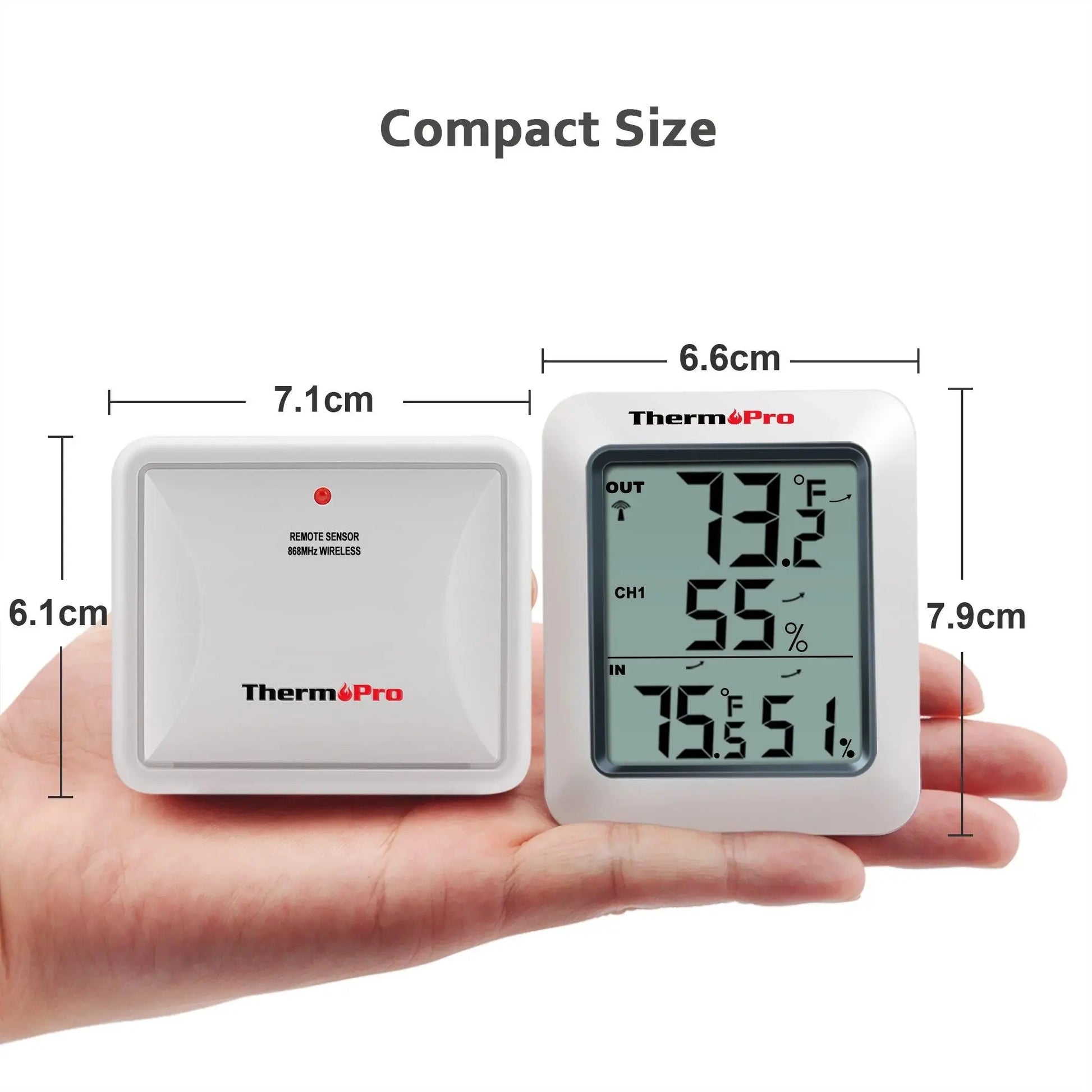 ThermoPro TP60C 60M Wireless Digital Indoor Outdoor Thermometer Hygrometer Weather Station For Home - petguardiansupplies