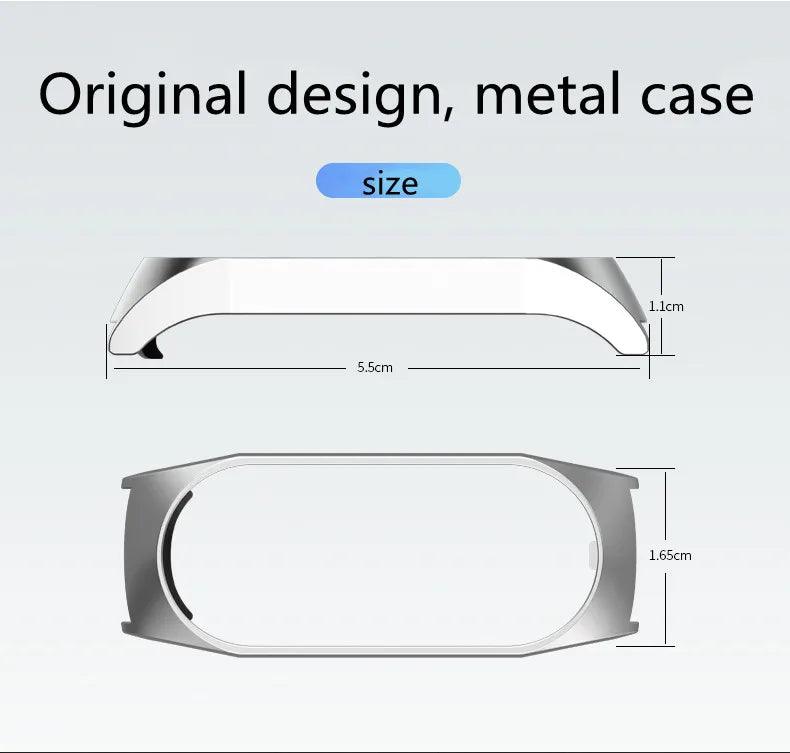 Metal Strap bracelet for Xiaomi mi band 7 6 5 3 4 strap Stainless Steel MiBand 4 Smart Wrist Strap for xiao mi miband 4 3 straps - petguardiansupplies