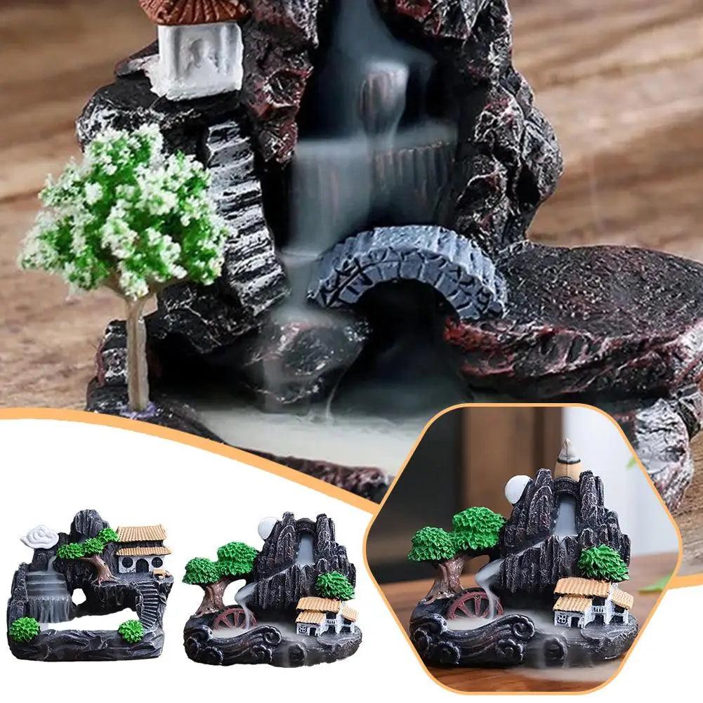 Creative Home Decorations Windproof Backflow Incense Burner Desktop Ornaments Indoor Incense Fountain&Candlestick - petguardiansupplies