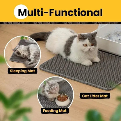 Cat Litter Mat Pet Toilet Waterproof Double Layer Pet Litter Box Mat Nonslip Sand Cat Washable Mat Clean Pad Pet Clean Supplies - petguardiansupplies