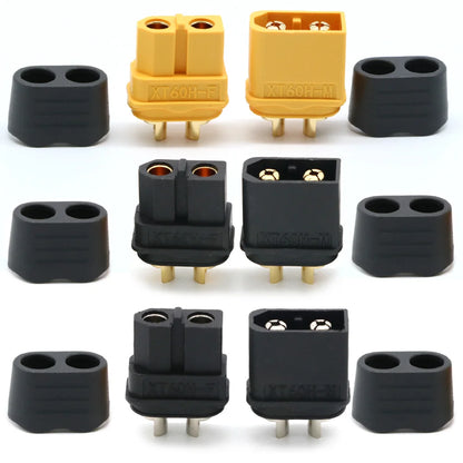 10 x Amass XT60+ XT60H Plug Connector With Sheath Housing 5 Male 5 Female (5 Pair ) For Rc Lipo Battery Rc Drone Car Boat - petguardiansupplies