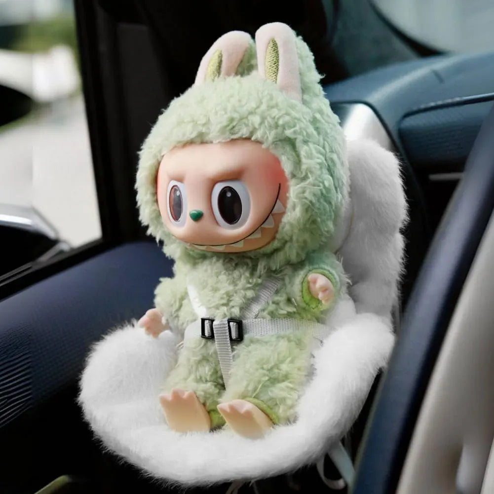 Labbubu Soft Doll Safety Seat for Car Cute Gifts - petguardiansupplies