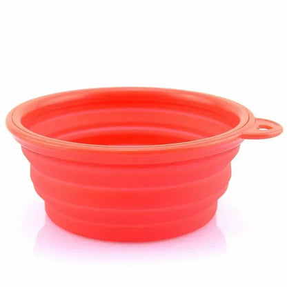 1000/350ml Solid Color Foldable Dog Bowl Food Container Collapsible Dog Bowl Water Dish Feeder Portable Water Bowl for Pet Cats - petguardiansupplies