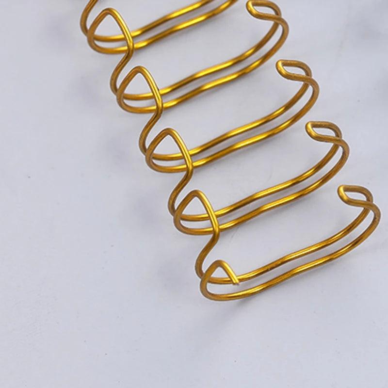 8PCS/LOT Gold Color A4 3:1/2:1 Pitch 1/4"-1-3/4"(6.4-44.4mm) OY Double Loop Wire Calendar Binding Comb Coil Wire Rings - petguardiansupplies