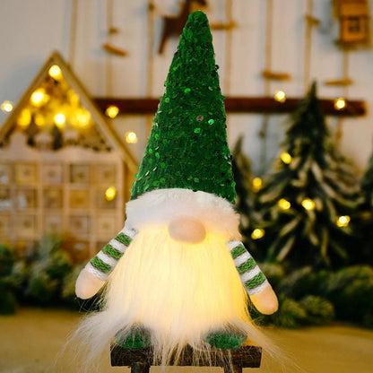 30cm Christmas Doll Elf Gnome with Led Light Christmas Decorations for Home Xmas Navidad New Year 2023 Children's Gifts - petguardiansupplies