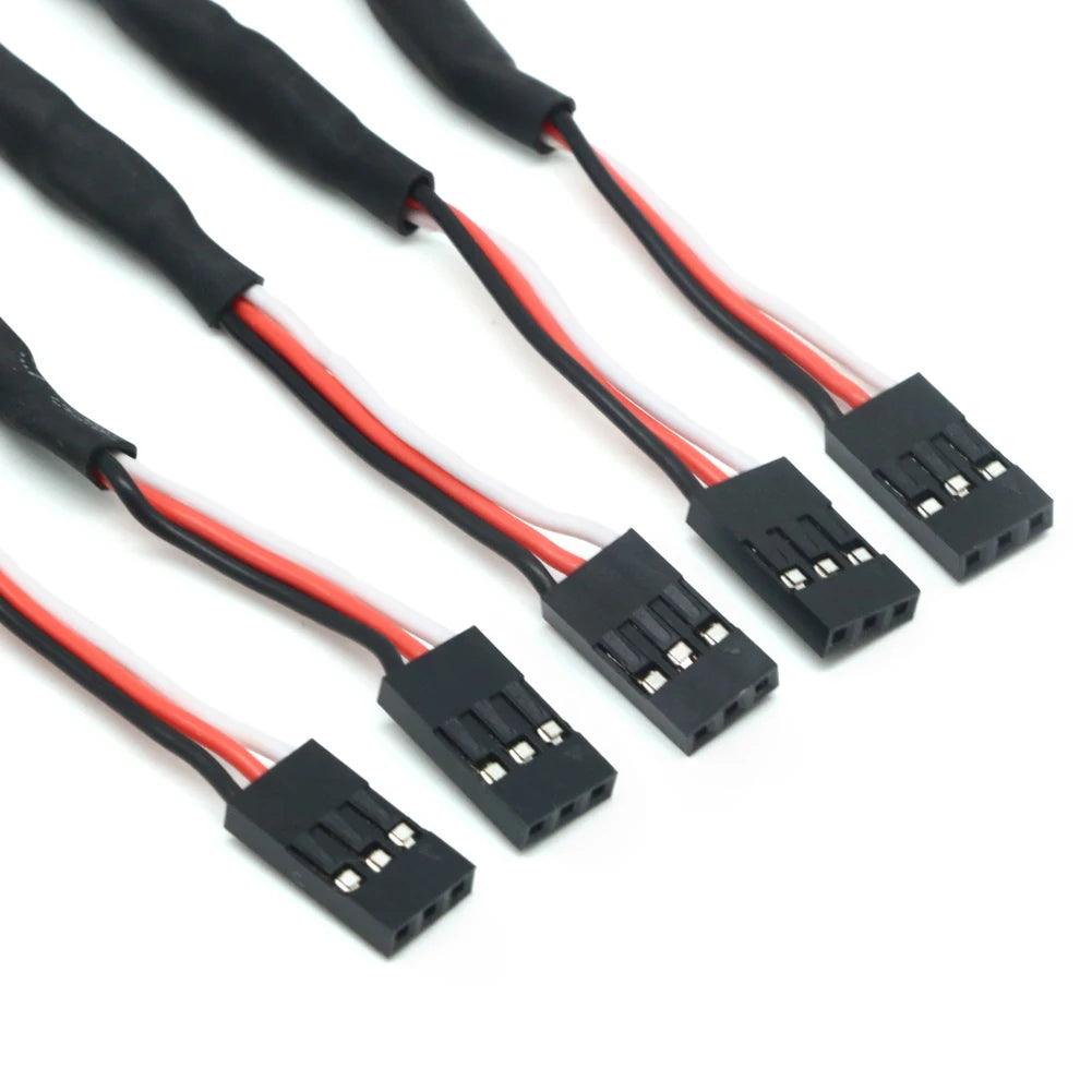 5pcs/lot 150mm 300mm 500mm RC Servo Y Extension Cord Cable Lead Wire for JR Futaba Rc Battery Drone Car Boat Helicopter Airplane - petguardiansupplies