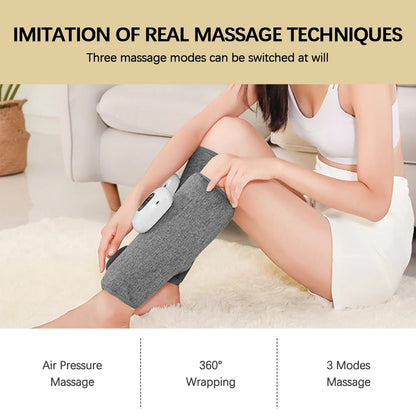 Electric Leg Massager Wireless Rechargeable Air Compression Leg Calf Massage For Relief Relax Leg Muscles Health Care - petguardiansupplies